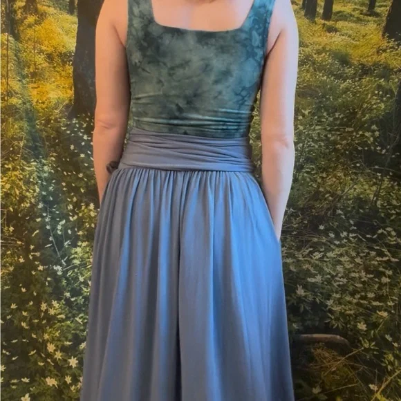 🦋 Purusha People Blue Tansy Butterfly Wrap Skirt – Size Small - Picture 8 of 16